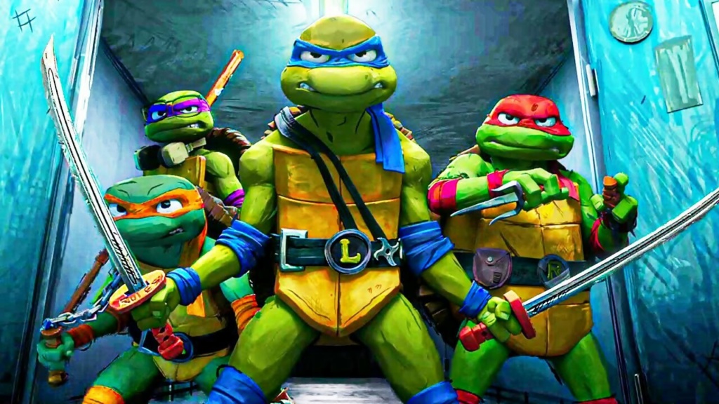 Nos quatre tortues ninja protagonistes ! © Nickelodeon Movies & Point Grey Pictures