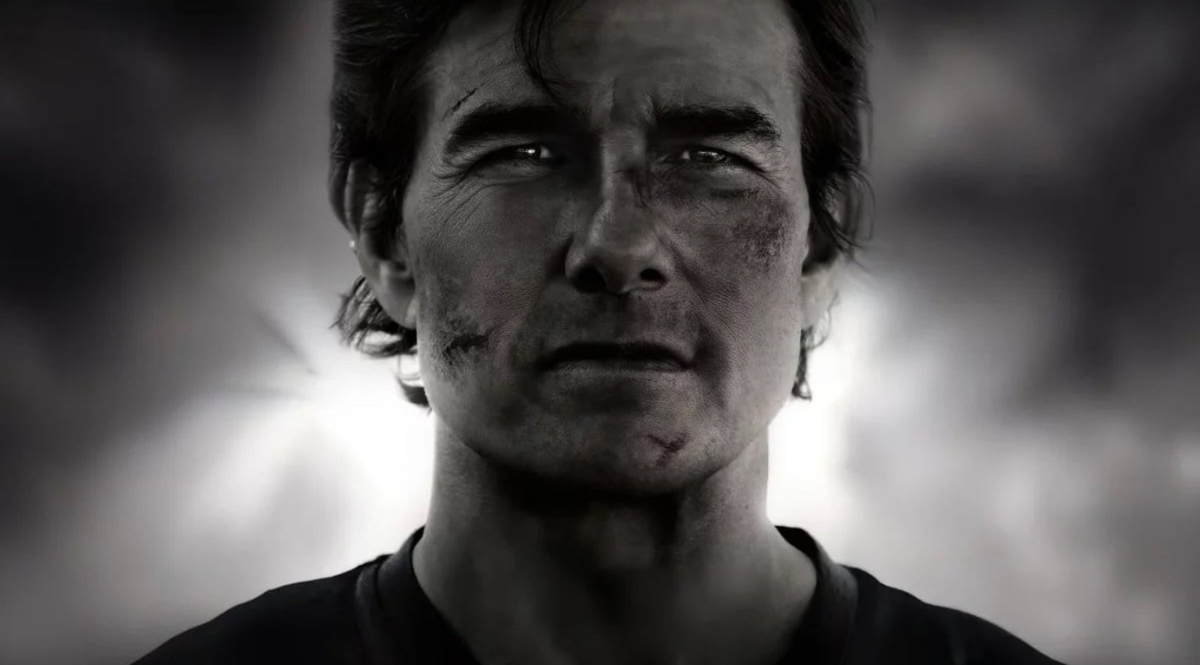 Visage de Ethan Hunt sous une lumière crépusculaire
