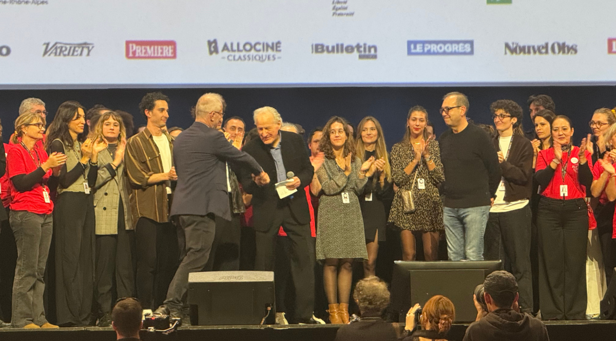 Festival Lumière 2025 à la Halle Tony Garnier, Lyon — Michael Mann et Thierry Frémaux lors de la cérémonie de cloture